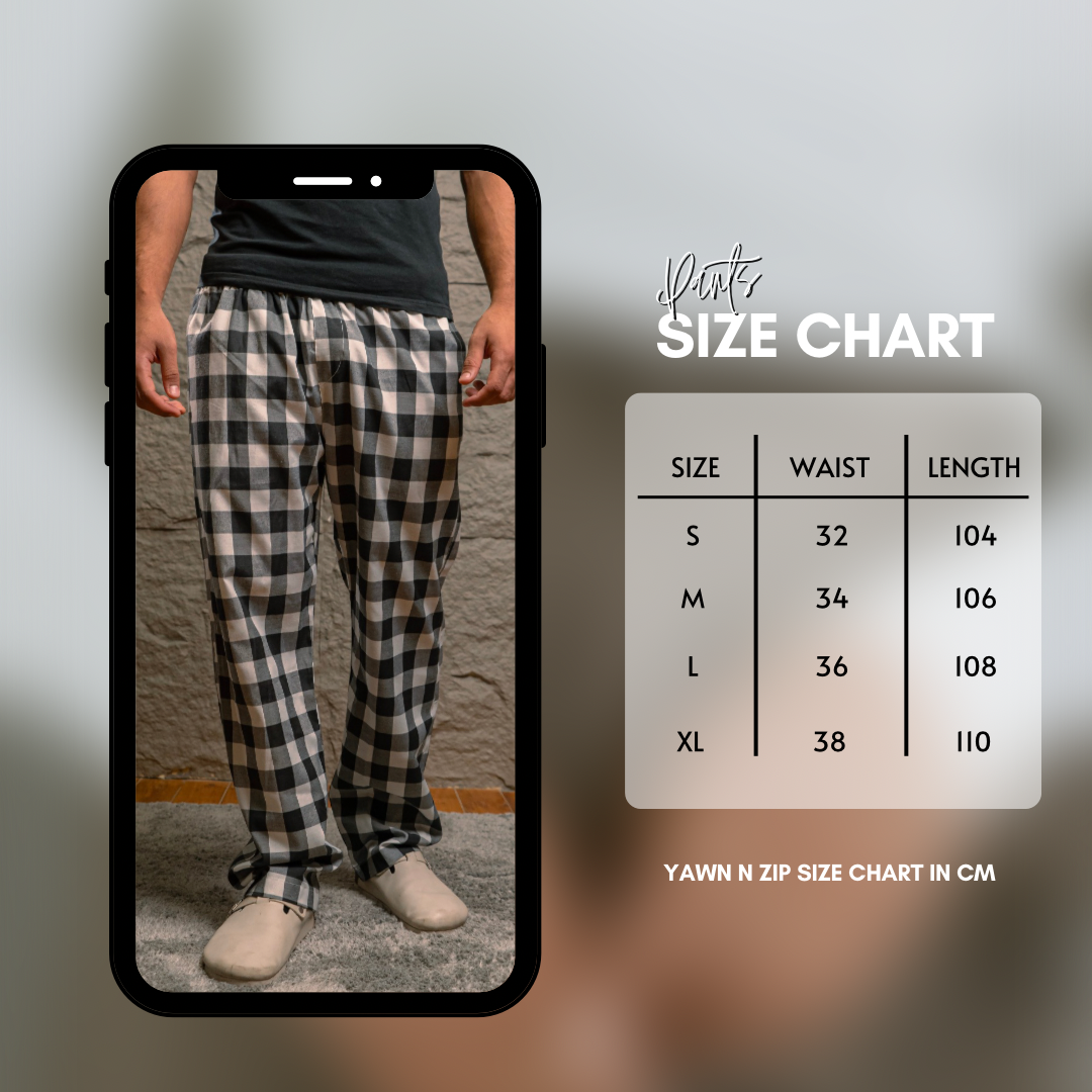 Unisex Shadow Check Pants