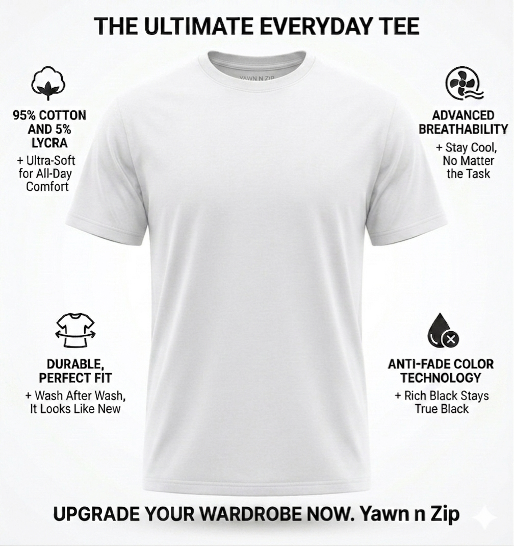 Unisex Perfect Fit White T-shirt