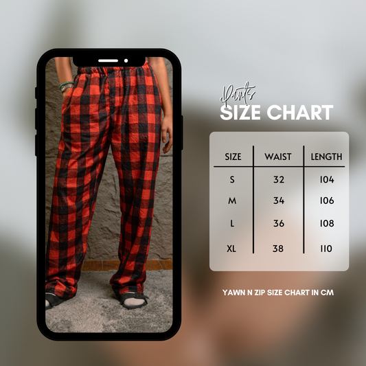 Unisex Crimson Check Pants Offer