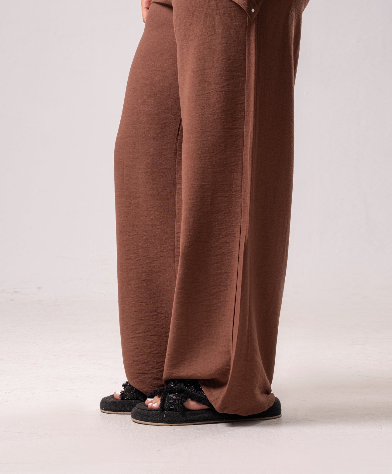 Triad Brown Scarf Linen Pants