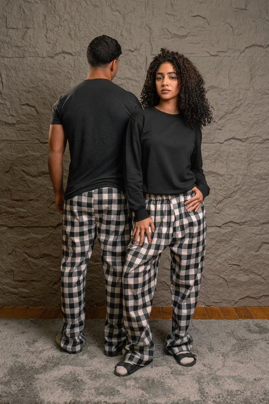 Unisex Shadow Check Pants