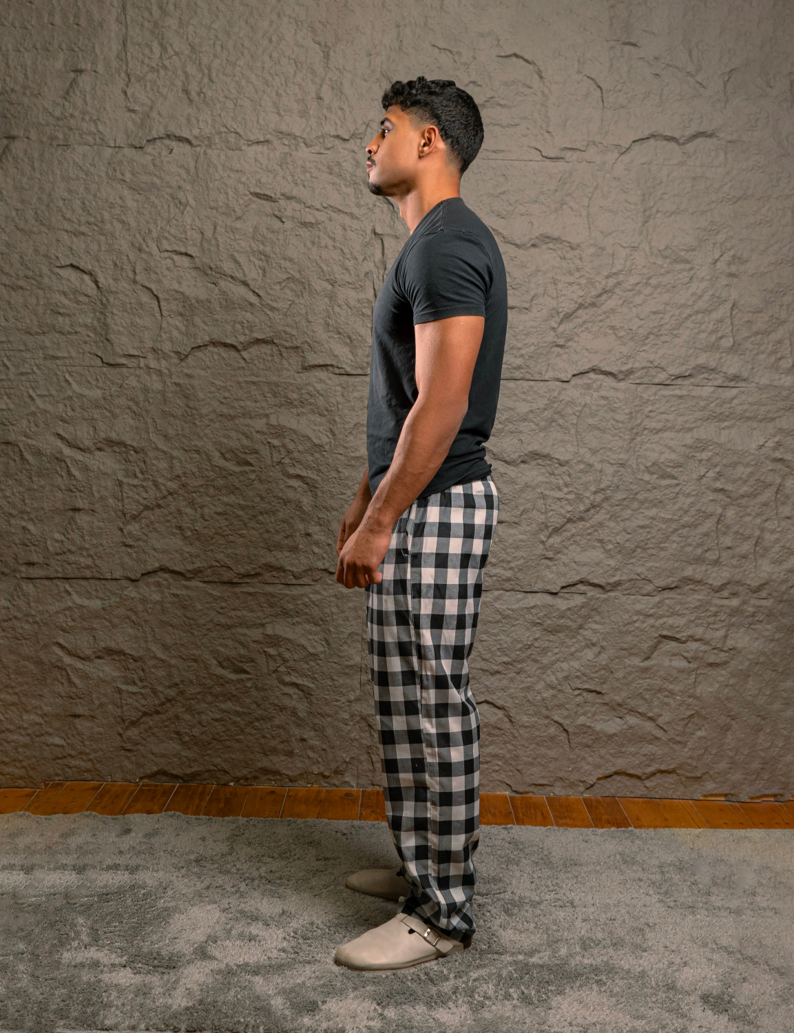 Unisex Shadow Check Pants