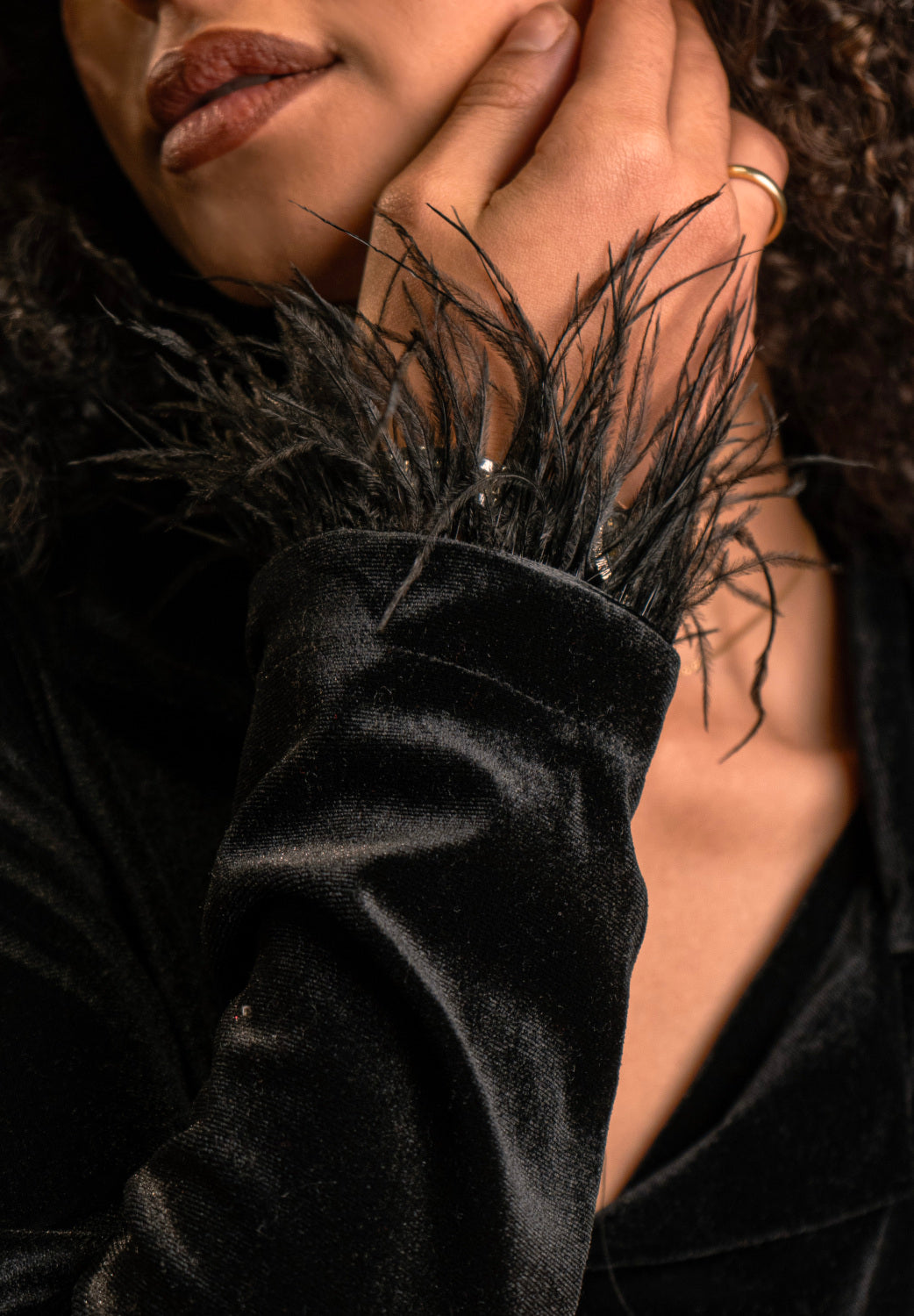 Luxury Midnight Feather