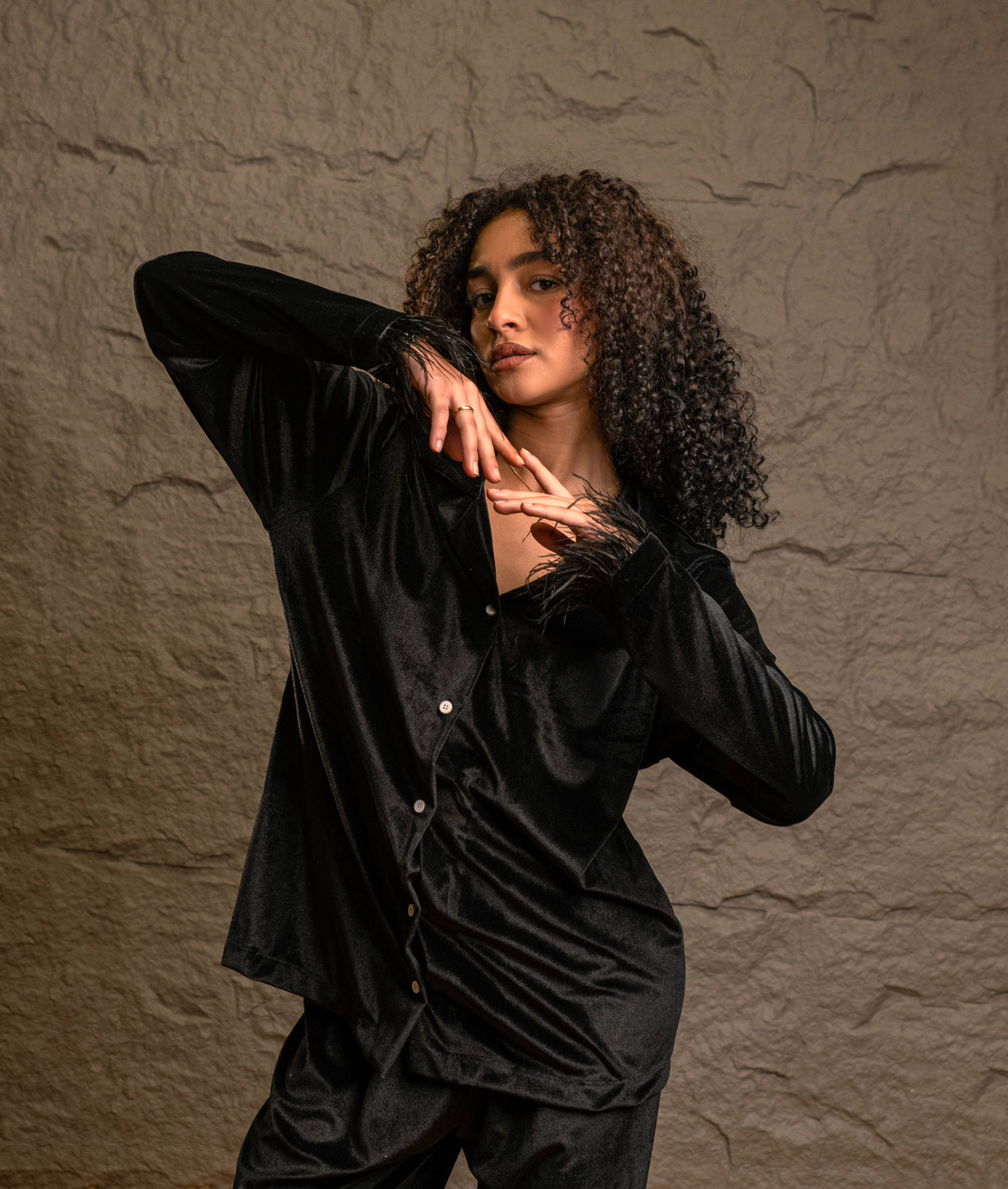 Luxury Midnight Feather